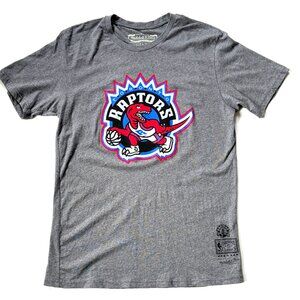 Gray Toronto Raptors Short Sleeve T-shirt Size Large Mitchell & Ness